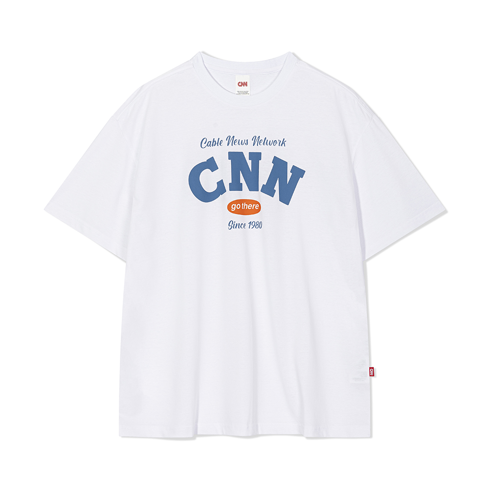 트래블 CNN 헤리티지 로고 티셔츠 WHITE