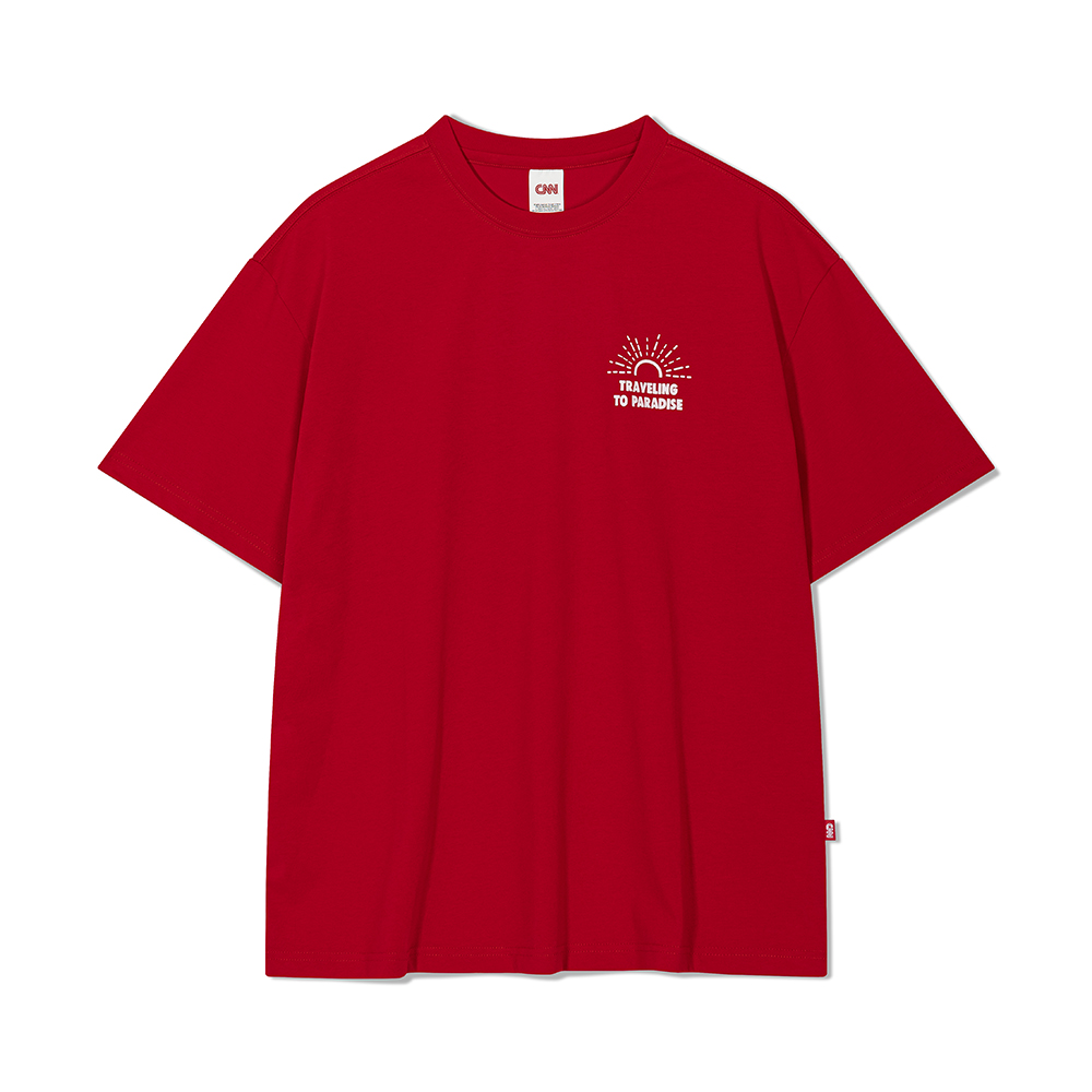 트래블 멀티 그래픽 티셔츠 RED